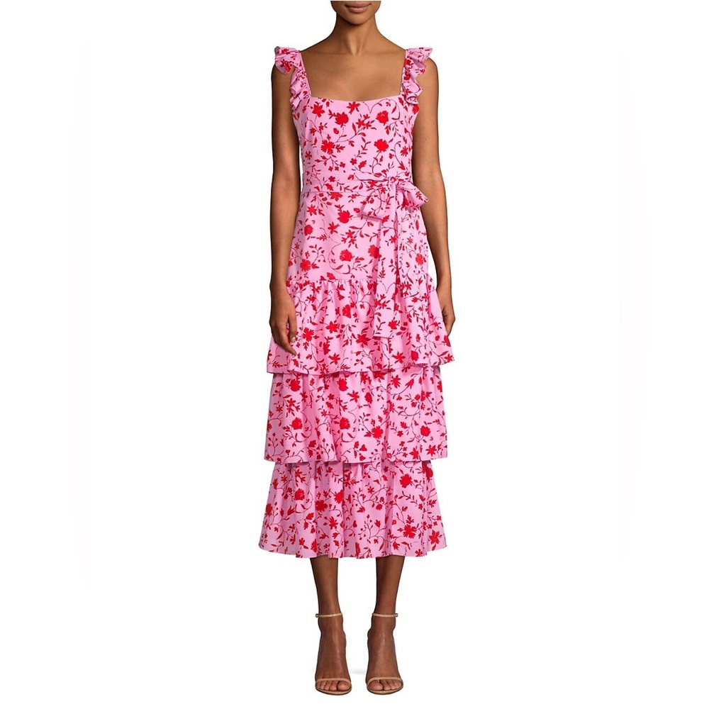 LIKELY
Charlotte Floral Tiered Sleeveless Dress